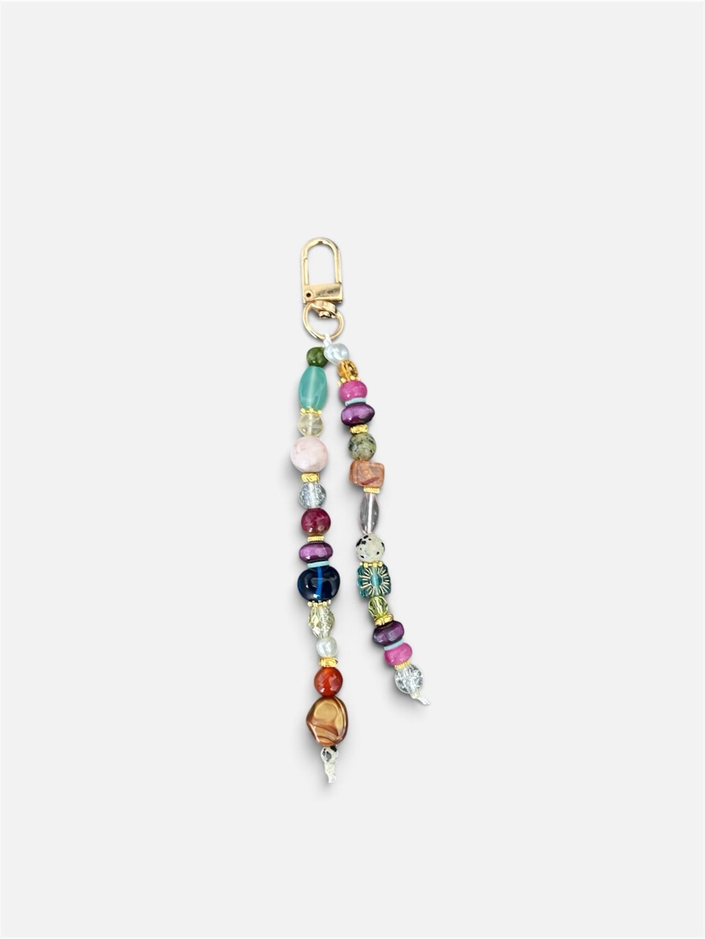 Multicolor Beaded Women's Bracelet - Mixed Gemstone Charm